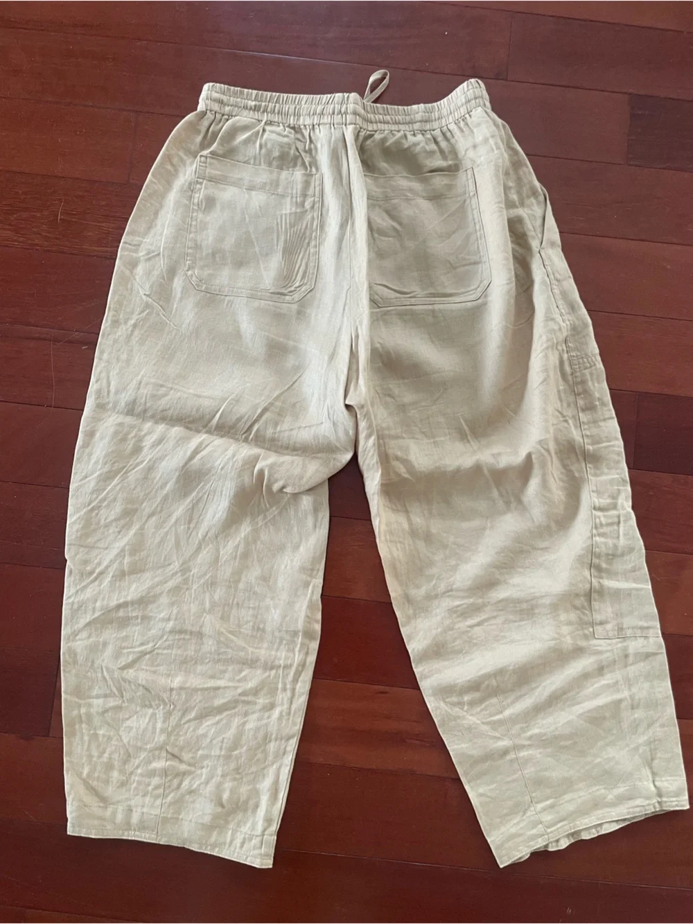 Banana Republic Women’s Lightweight Drawstring Linen Pants - Cream